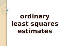 ordinary least squares estimate.pptx